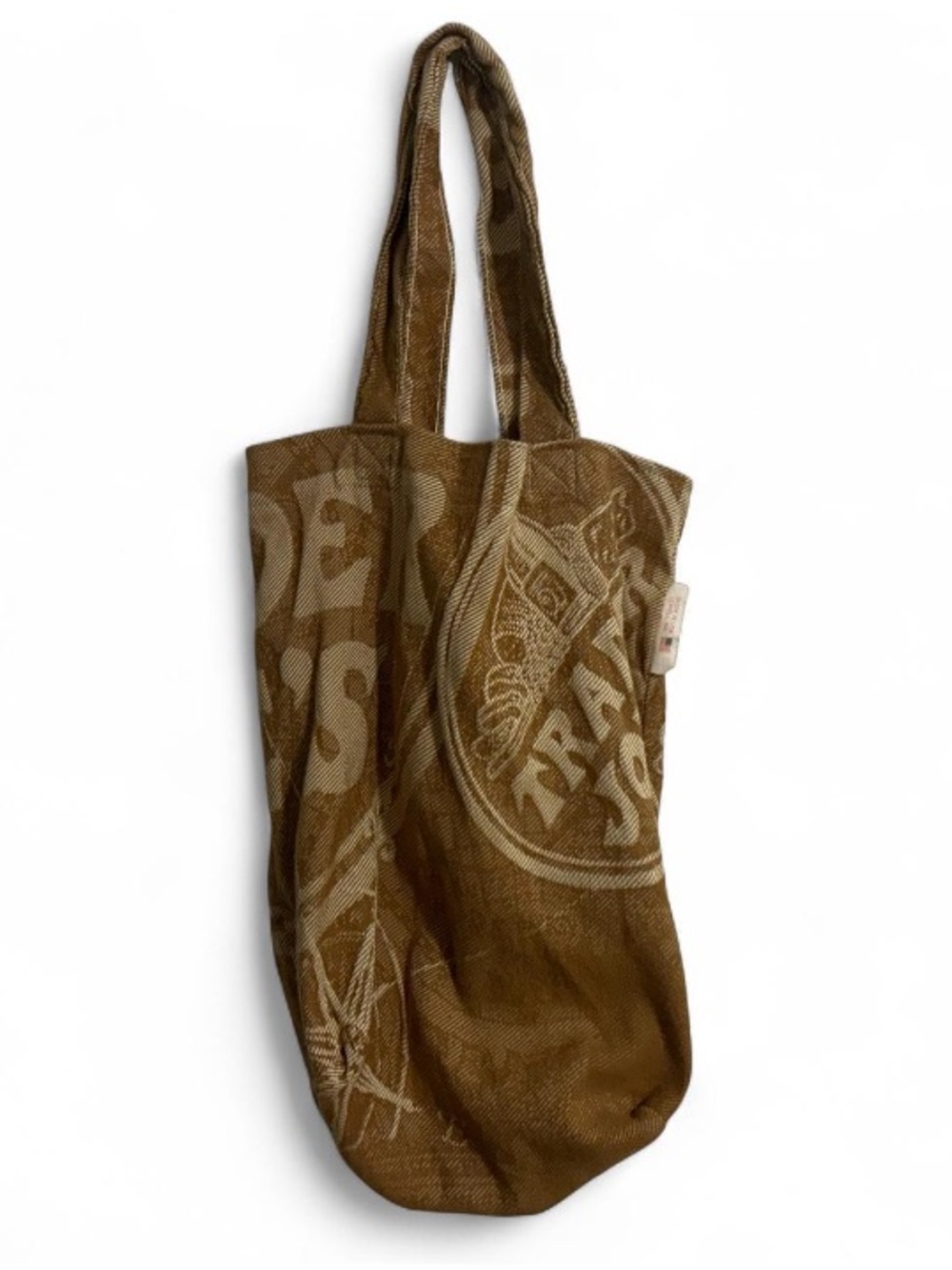 Trader Joe’s Rare Vintage Reuseable Canvas Tote Bag Tan Made in USA